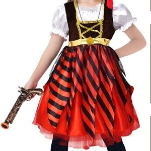 Pirate Adventure Kids Costume - Red and Black